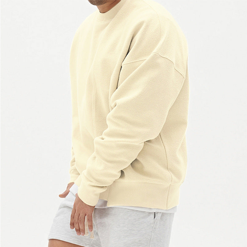 Mens Oversized Pullover Sweater - Crew Neck, Cotton, Casual