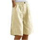 high-waisted, loose-fit with pockets, cotton, for casual summer days – Light women's shorts