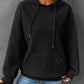 Plush Cozy Women’s Hoodie Sweater - Waffle Knit Layering