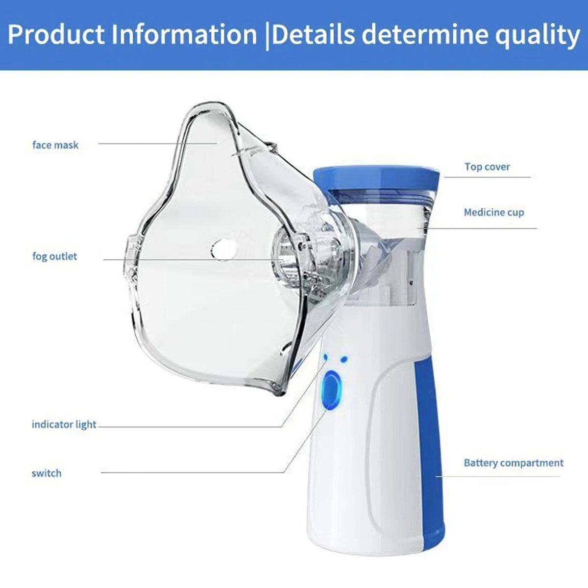Nebulizer2025 Edition Travel-Friendly Mini Mesh Nebulizer For Adults And Kids Quiet On The Go Inhaler Back To School