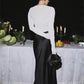 Elegant Black Maxi Skirt with Side Slit, Comfortable Long Skirt for Women, Versatile Design for Casual and Formal Wear-2