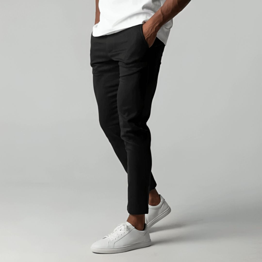 Men's Stretch Pants, Ultra-Stretch Fabric, Comfortable Fit for Work and Casual Wear, Available in Slim, Regular, and Relaxed Styles-4