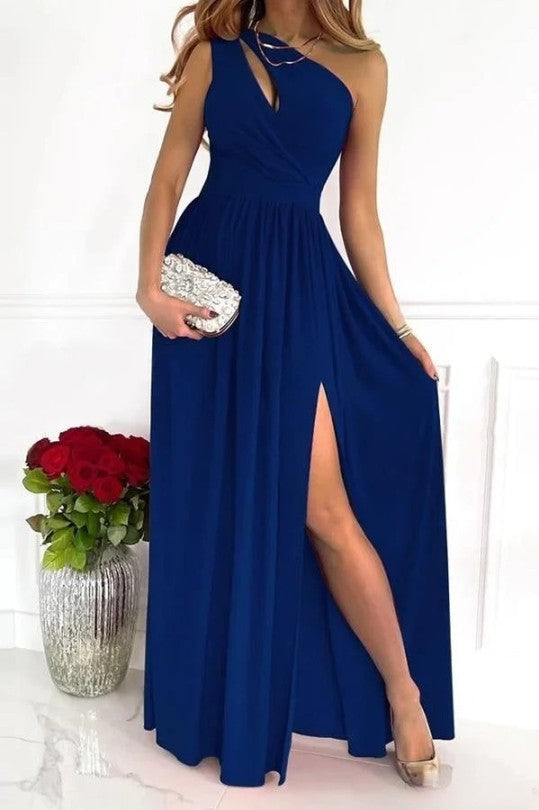 Variant image for Chic One Shoulder Evening Dress, Elegant Black Formal Gown, Knee-Length Semi Formal Dress for Wedding Guests-9