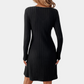 Elegant Long Sleeve Womens Dress with Button Details for Versatile Daily Wear in Soft, Breathable Fabric-4