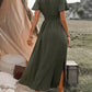 Elegant Women's Long Dress with Wide Sleeves and Stylish Neckline, Perfect for Formal Occasions and Casual Wear-5