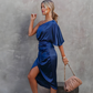 Asymmetrical Evening Dress for Formal Events, Elegant Gown for Weddings and Parties, Comfortable and Stylish-2