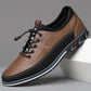 Elegant Oxford Men's Shoes in Premium Leather with Comfortable Insole, Available in Brown, Black, Gray, and Khaki-3
