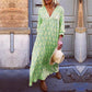 Trendy V-Neck Women's Dress with Striking Print for Spring and Summer, Eco-Friendly Fabric, Comfortable Fit, Available in Multiple Sizes-4