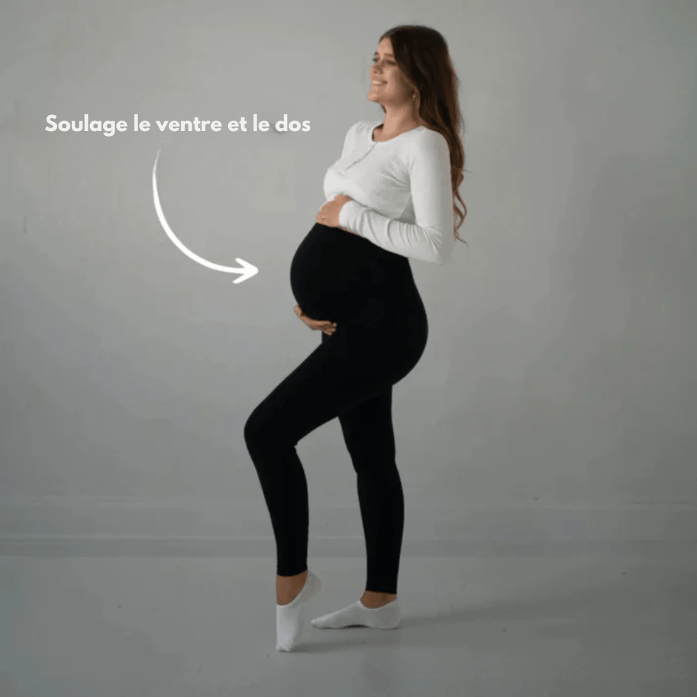 Comfortable Maternity Leggings with Supportive Stretch Belt for Pregnancy and Postpartum, Full-Length Yoga Pants-1