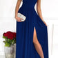 Chic One Shoulder Evening Dress, Elegant Black Formal Gown, Knee-Length Semi Formal Dress for Wedding Guests-3