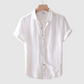 Variant image for Men's Short Sleeve Linen Shirt, Lightweight Breathable Tailored Fit for Casual and Beach Wear-7
