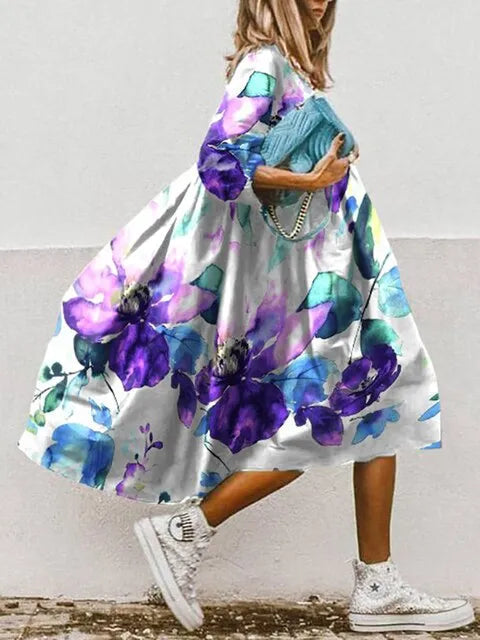 Variant image for Elegant Women's Summer Dress in Soft Breathable Fabric, Flattering Cut, Knee-Length, Casual and Versatile Style-13