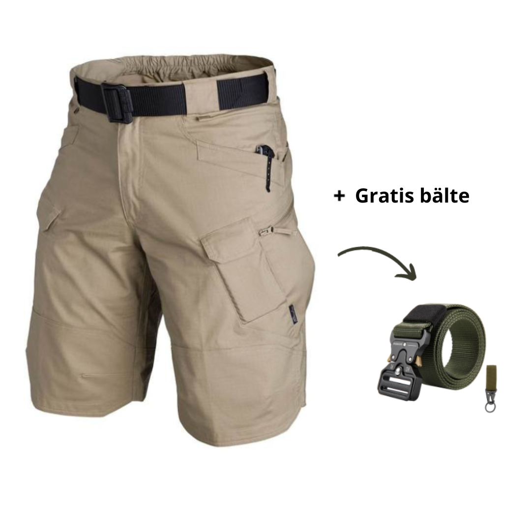 Variant image for Men's Black Cargo Shorts with 7 Pockets, Lightweight Water-Repellent Fabric for Outdoor Adventures-10