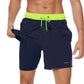 Sporty Men's Swim Trunks with Fast-Drying Fabric and Zip Pockets for Active Lifestyle, Available in M-3XL-3