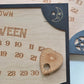 Halloween2025 Edition Countdown Calendar Rustic Wall Decor