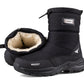Water-Resistant Men's Snow Boots - Insulated Zipper, Mesh