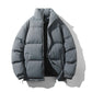 Relaxed Warm Men Down Coat - Boxy Puffer, Polyester, Urban