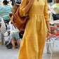 Womens Dress with 3/4 Sleeves, Flattering Fit, Comfortable Natural Fabric, Available in Multiple Colors-2