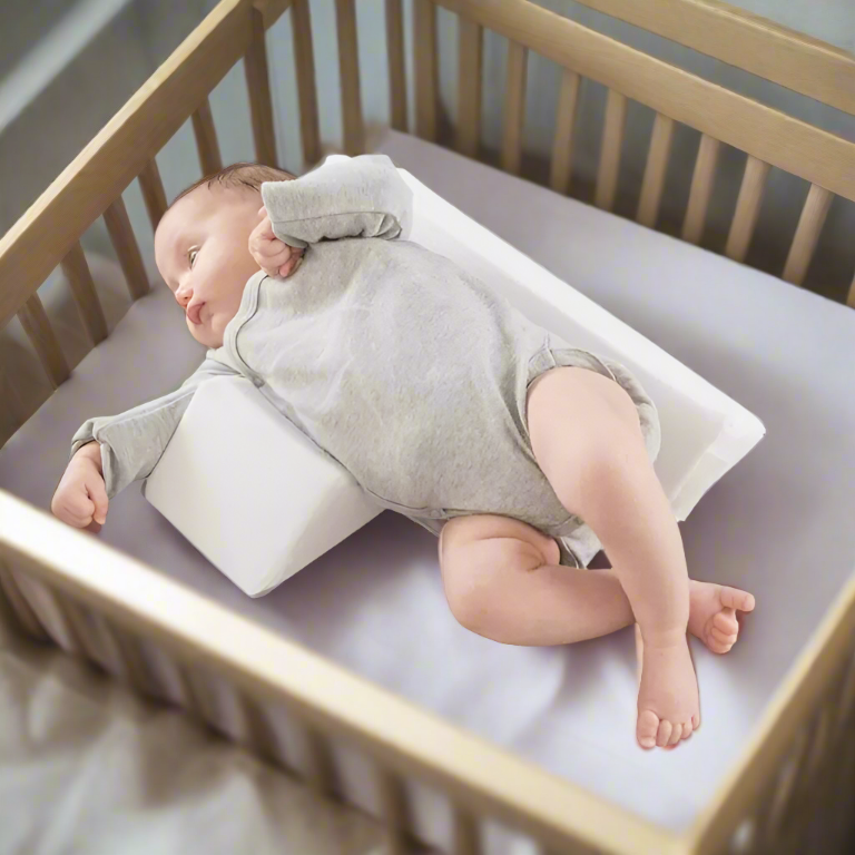 Flexible Anti-Roll Baby Pillow - Comfort-Grip Side Sleep Positioner for Newborns