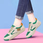 Plush durable women's sneakers - low-cut, genuine leather upper, for running daily workouts