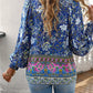 Summer Floral Blouse for Women, Lightweight Cotton Top with Adjustable Fit and Boho Design, Perfect for Casual Outings-6