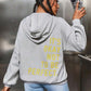 Women’s Oversized Hoodie - Relaxed Back Slogan Cotton Blend