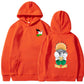 Men's Warm Hoodie - Relaxed Pullover, Polyester, Casual
