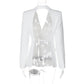 women's Fitted blazer - backless, minimalist, polyester, ideal for evening wear or formal occasions