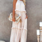 Elegant Halter Ruffle Floral Maxi Dress for Women, Lightweight Bohemian Long Dress, Flowing Fit-2