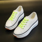 platform, canvas, casual everyday walking and errands – Breathable women's canvas sneakers