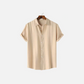 Men's Linen Dress Shirt - Lightweight Flax Fabric, Elegant Regular Fit, Perfect for Casual and Formal Wear, Available in White, Light Blue, Beige-3