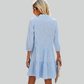 Women's Beachsissi Light Blue Plaid Sundress Mini Dress for Summer Casual Wear