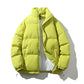 Relaxed Warm Men Down Coat - Boxy Puffer, Polyester, Urban