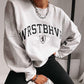 Women’s Oversized Sweatshirt - Crewneck Midweight Fall Top