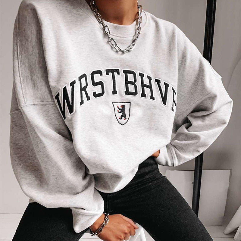 Women’s Oversized Sweatshirt - Crewneck Midweight Fall Top