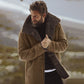 Men’s Warm Winter Coat - Single-Breasted Sherpa Lined