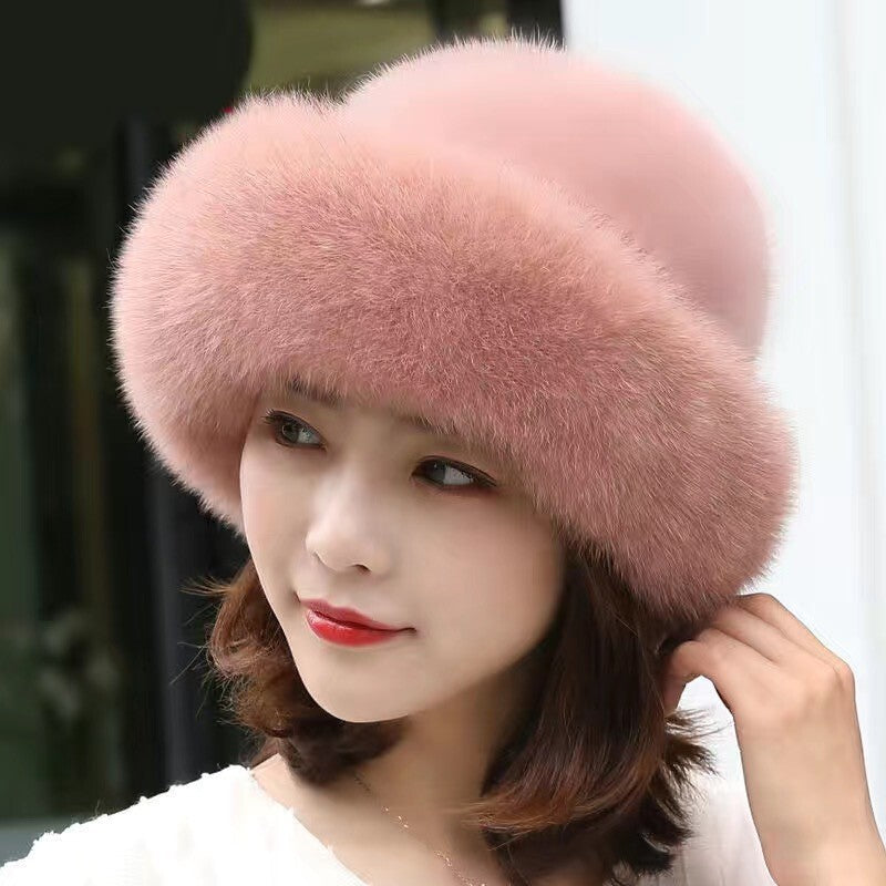 Cozy Warm Women’s Winter Hat - Rounded Crown, Faux Fur