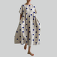 Lady Fashion Short Sleeve Loose Maxi Dress - Retro Flower Print Pocket Party Dress