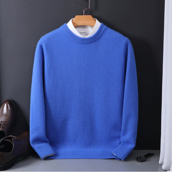 Plush Relaxed Men's Crewneck Sweater - Oversized Knit