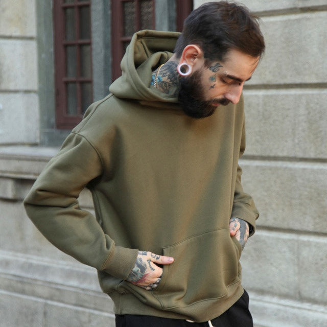 Relaxed Oversized Unisex Hoodie - Boxy Cut, Cotton Layering