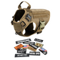 Tactical Dog Harness No-Pull With Front And Back D-Rings Fast-Release Buckles Top Handle Heavy-Duty Training