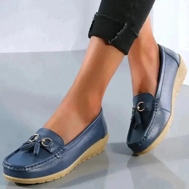 Variant image for Women's Orthopedic Moccasins, Breathable PU Leather Ladies Moccasin Shoes for Comfort and Support-19