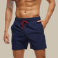 Men's Fast-Drying Swim Trunks with Zipped Pockets and Adjustable Cord Closure, Stretch Cut Bathing Suits for Beach and Pool Activities-3