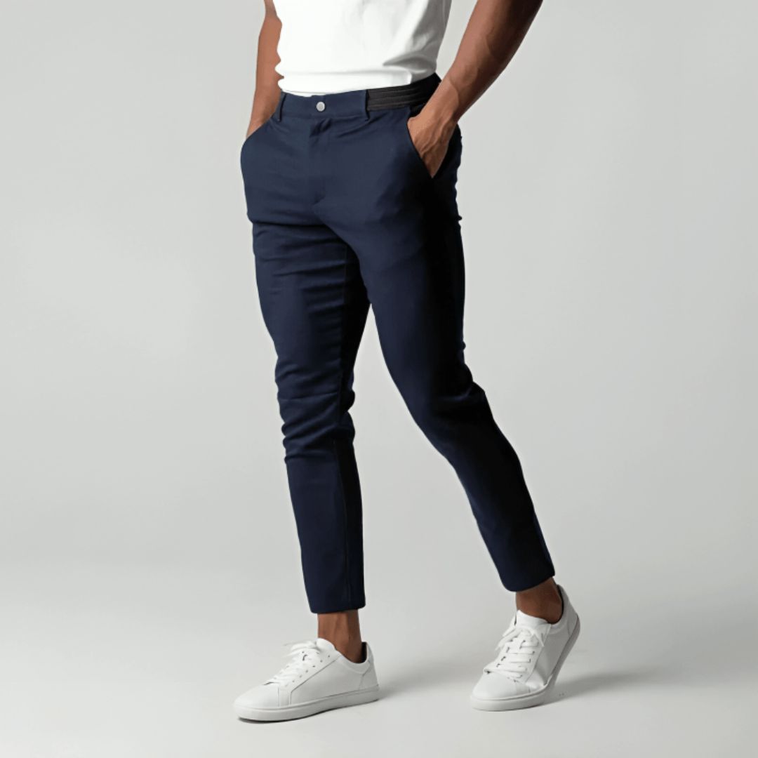 Men's Stretch Pants, Ultra-Stretch Fabric, Comfortable Fit for Work and Casual Wear, Available in Slim, Regular, and Relaxed Styles-5