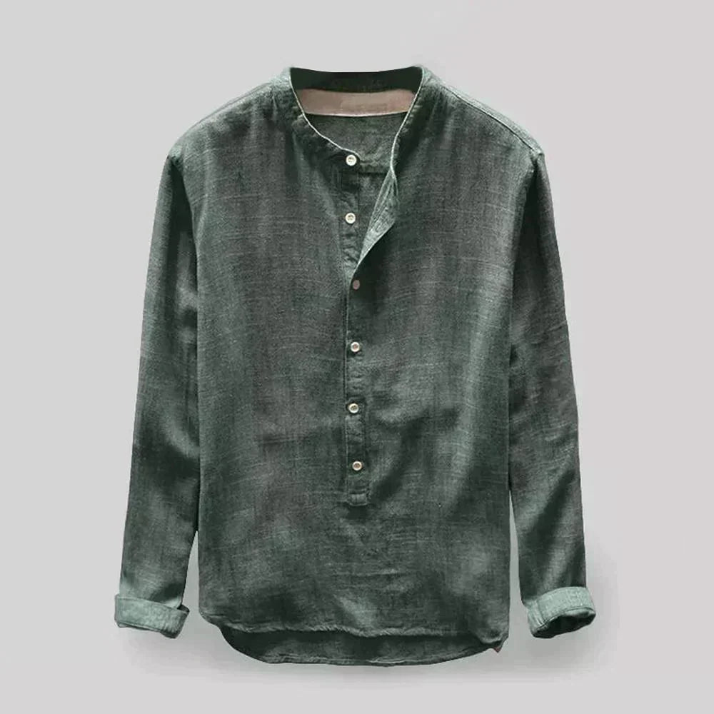 Men's Linen Dress Shirt - Classic Elegance with Modern Comfort, Available in Sizes M-4XL-4