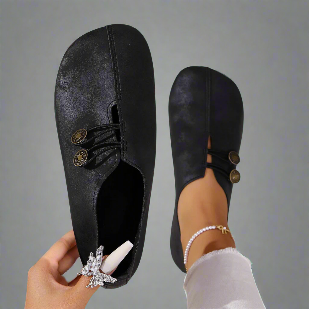 Variant image for Black Penny Loafers for Women, Premium Goat Leather, Comfortable Everyday Footwear, Stylish and Versatile Design-25