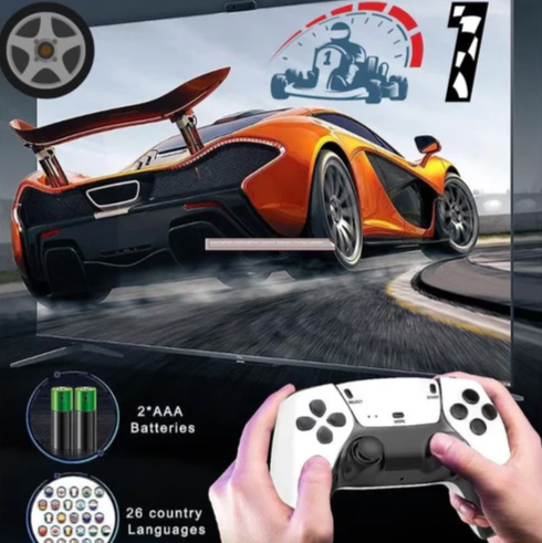 Mini Retro Game Console with 20,000 Timeless Games - 4K HD Output, Dual Cordless Controllers