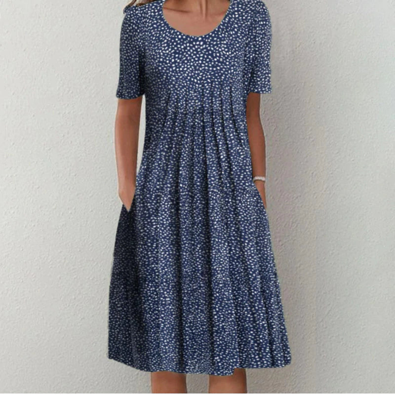 Variant image for Elegant Women's Formal Dress in Navy and Black, Plus Size Available, Comfortable Fabric for Festive and Professional Occasions-19