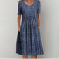 Elegant Women's Formal Dress in Navy and Black, Plus Size Available, Comfortable Fabric for Festive and Professional Occasions-4