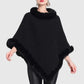 Cozy Warm Women's Poncho - Slouchy Cowl, Acrylic, For Fall